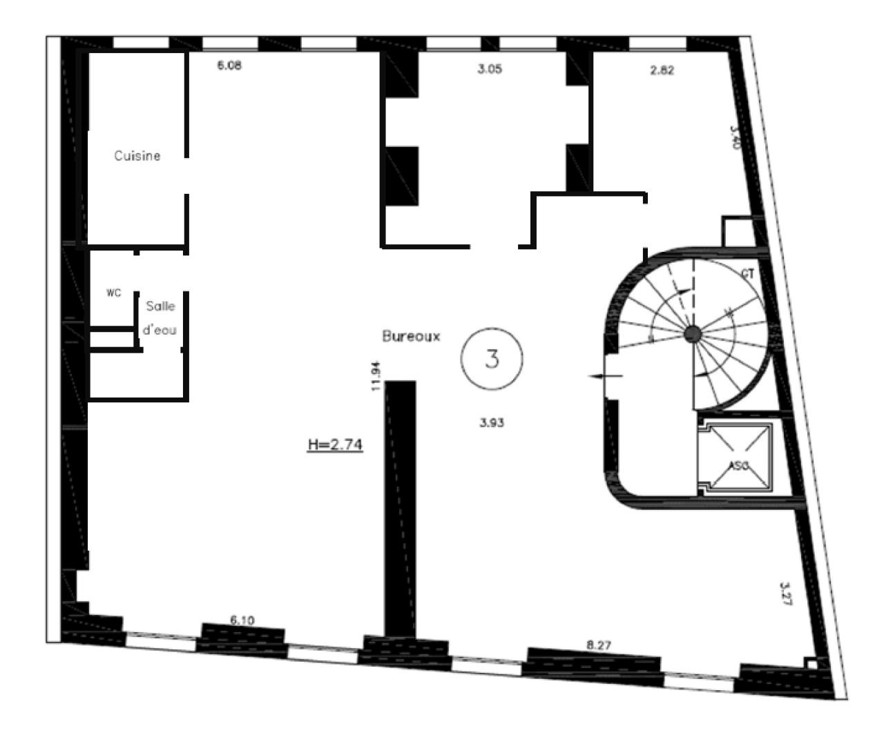 Bureau Paris 300m² Location bureau Paris OLBUR2427078 3